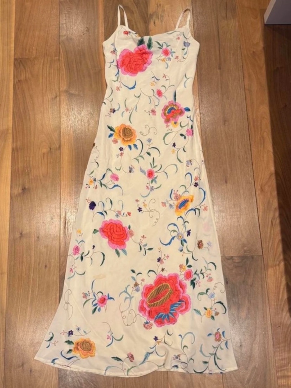 Sue Wong vintage rare long dress Floral Embroidery 6